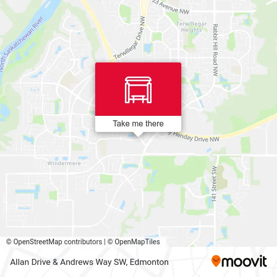 Allan Drive & Andrews Way SW map