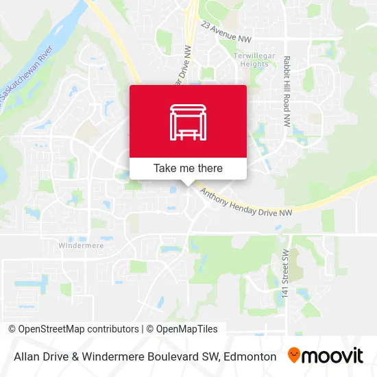 Allan Drive & Windermere Boulevard SW map