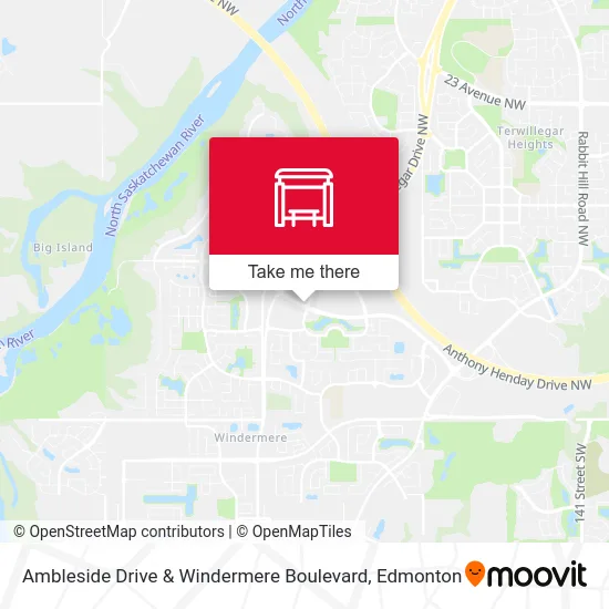 Ambleside Drive & Windermere Boulevard map