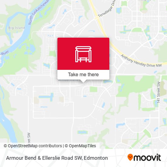 Armour Bend & Ellerslie Road SW map