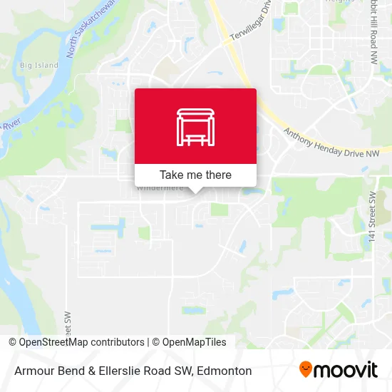 Armour Bend & Ellerslie Road SW map