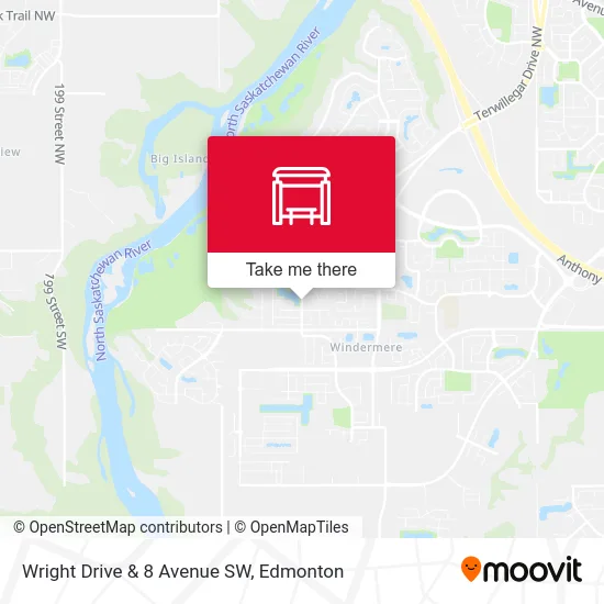Wright Drive & 8 Avenue SW map