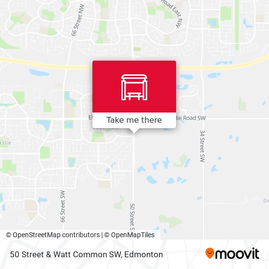 50 Street & Watt Common SW map