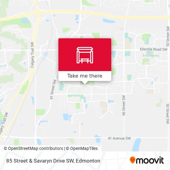 85 Street & Savaryn Drive SW map