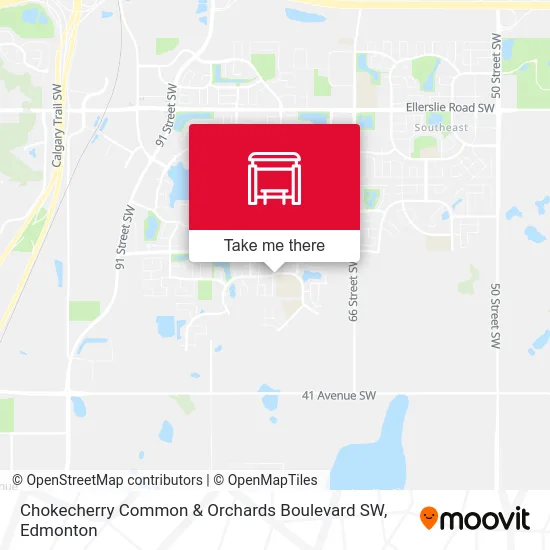 Chokecherry Common & Orchards Boulevard SW map