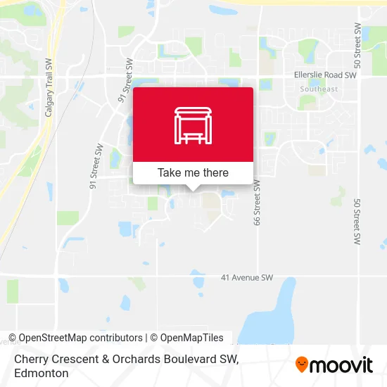 Cherry Crescent & Orchards Boulevard SW map