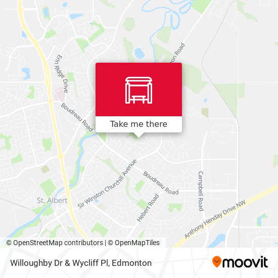 Willoughby Dr & Wycliff Pl map
