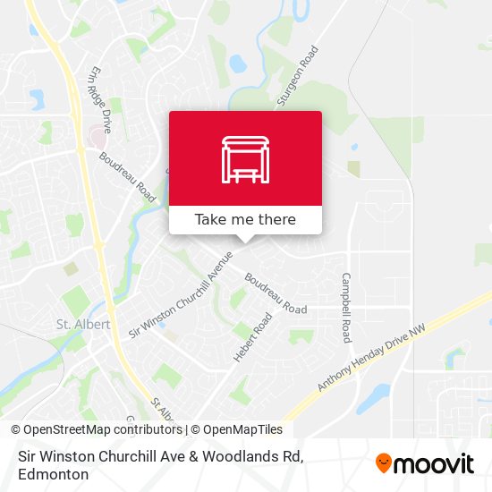 Sir Winston Churchill Ave & Woodlands Rd plan