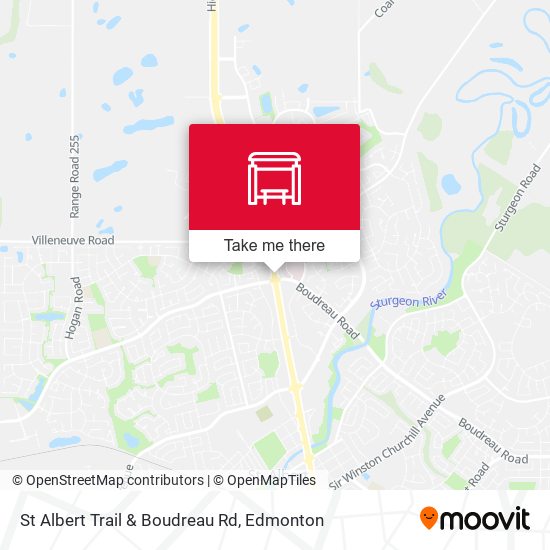 St Albert Trail & Boudreau Rd map