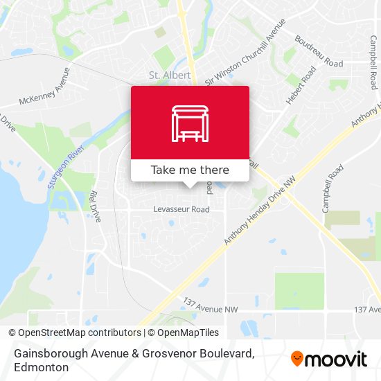 Gainsborough Avenue & Grosvenor Boulevard map