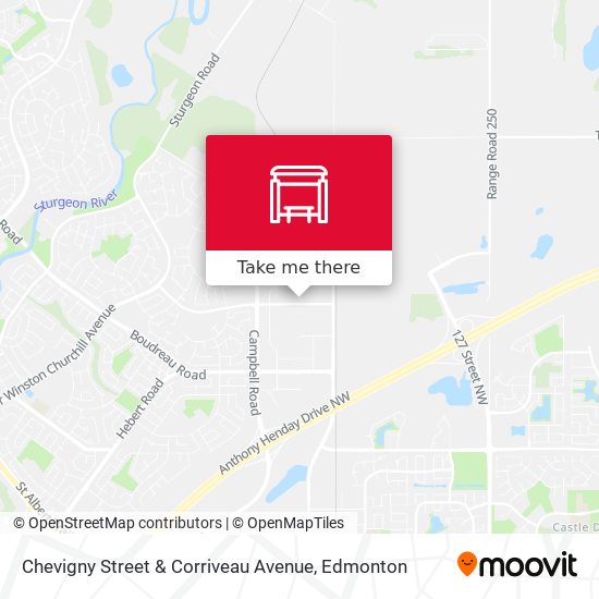 Chevigny Street & Corriveau Avenue map