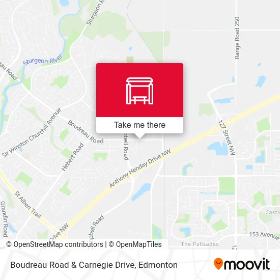 Boudreau Road & Carnegie Drive map