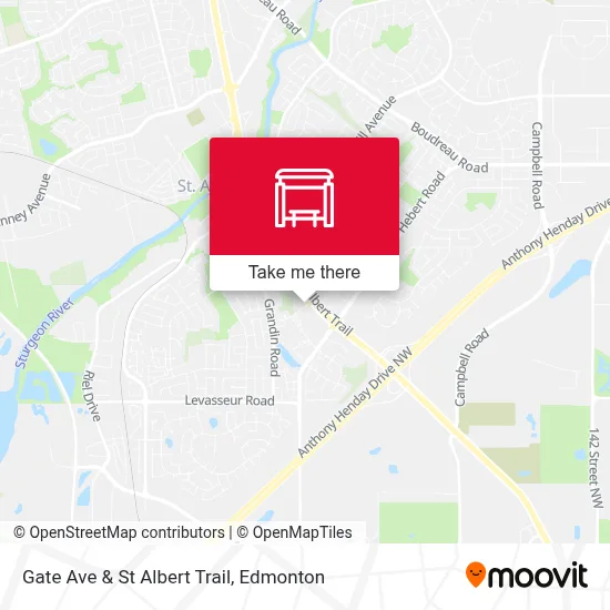 Gate Ave & St Albert Trail map