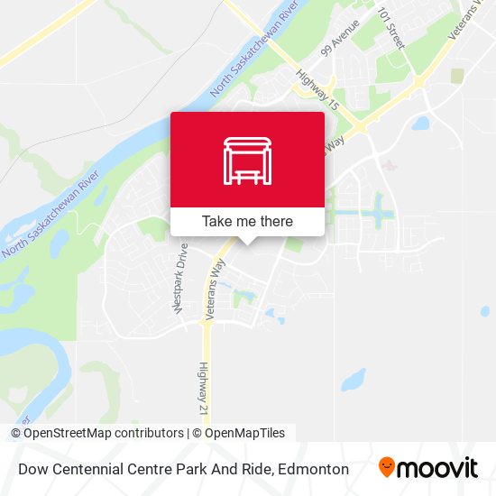 Dow Centennial Centre Park And Ride map