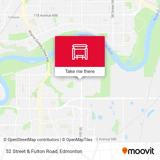 52 Street & Fulton Road map