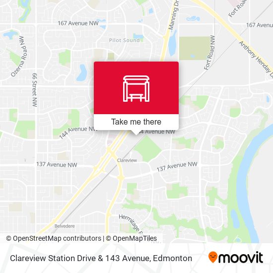 Clareview Station Drive & 143 Avenue map