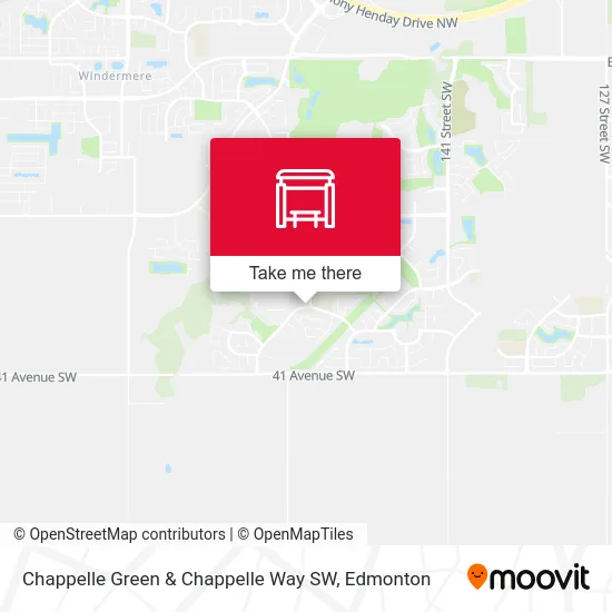 Chappelle Green & Chappelle Way SW map