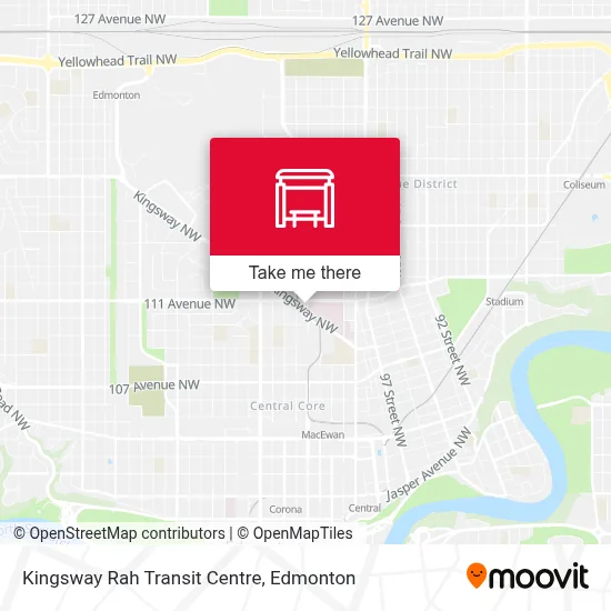 Kingsway Rah Transit Centre map