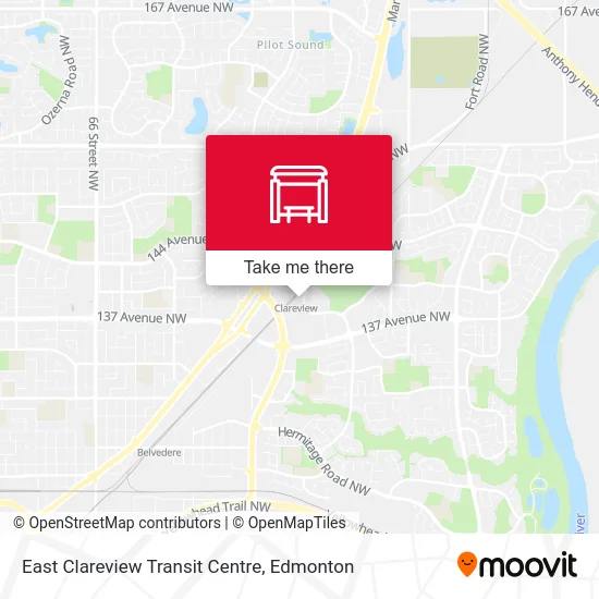 East Clareview Transit Centre map