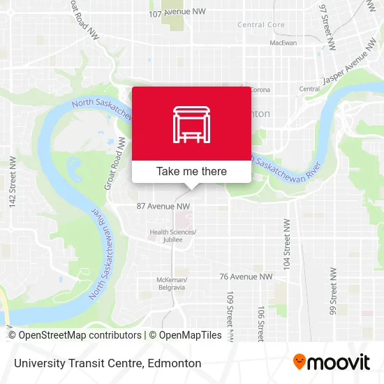 University Transit Centre map