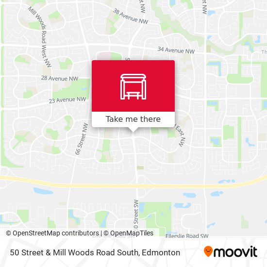 50 Street & Mill Woods Road South map