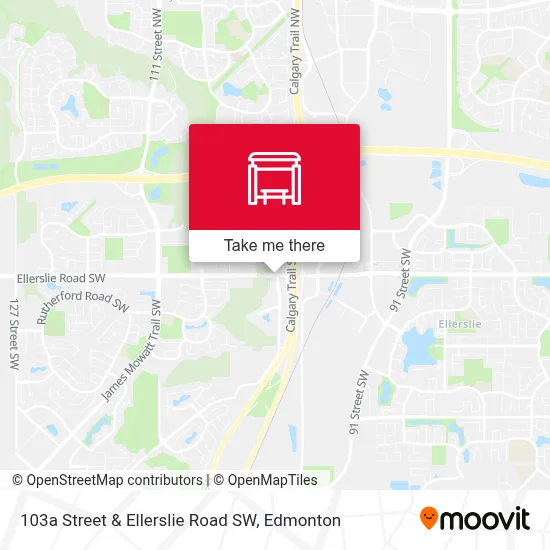 103a Street & Ellerslie Road SW map