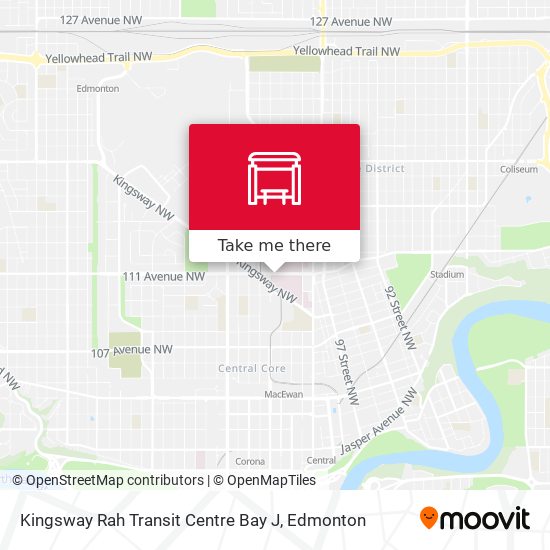 Kingsway Rah Transit Centre Bay J plan
