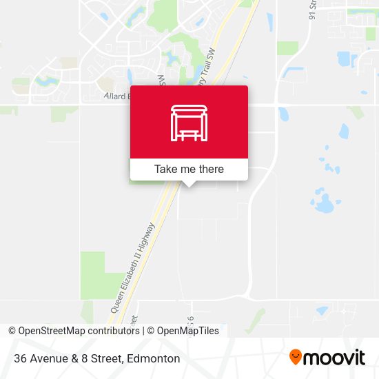 36 Avenue & 8 Street map