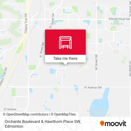 Orchards Boulevard & Hawthorn Place SW map