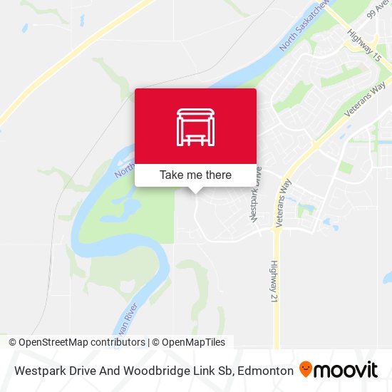 Westpark Drive And Woodbridge Link Sb map