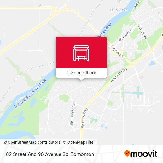 82 Street And 96 Avenue Sb map
