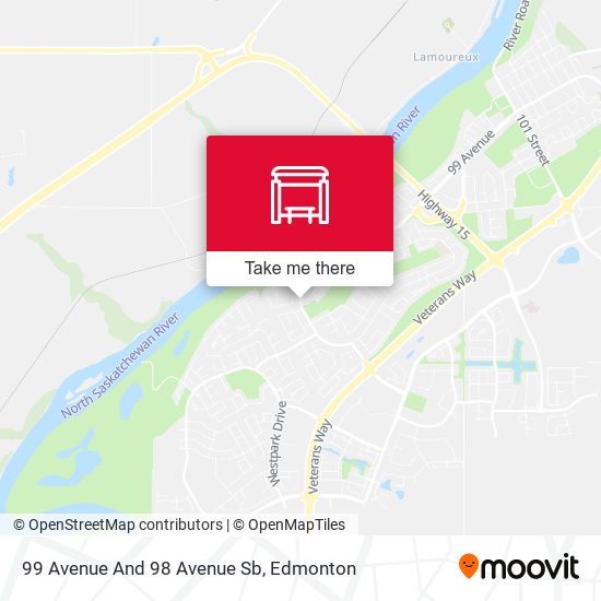 99 Avenue And 98 Avenue Sb map