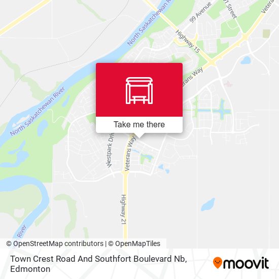 Town Crest Road And Southfort Boulevard Nb map