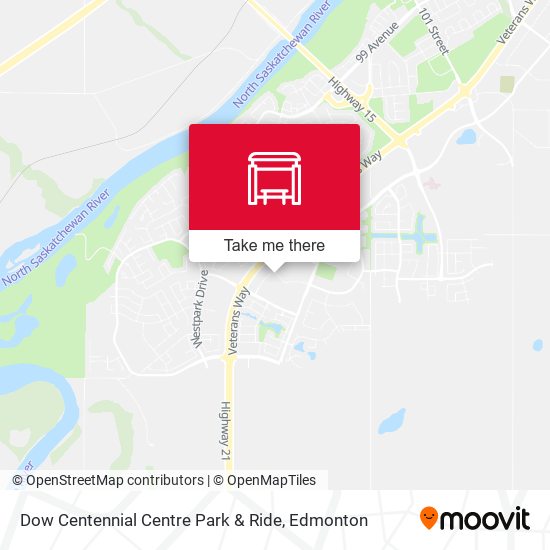 Dow Centennial Centre Park & Ride map