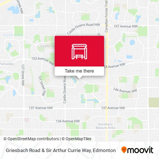 Griesbach Road & Sir Arthur Currie Way map
