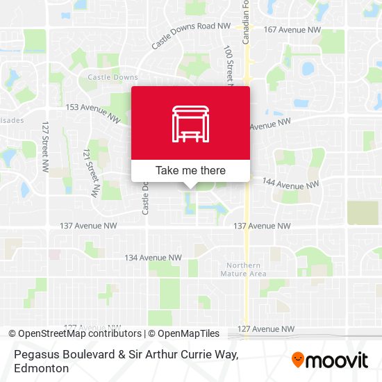 Pegasus Boulevard & Sir Arthur Currie Way map