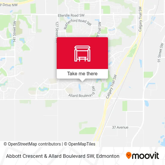 Abbott Crescent & Allard Boulevard SW map
