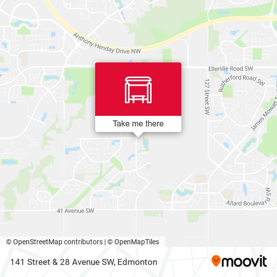 141 Street & 28 Avenue SW map