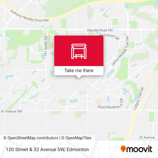 120 Street & 32 Avenue SW map