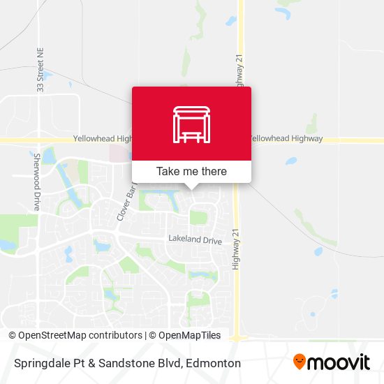 Springdale Pt & Sandstone Blvd map