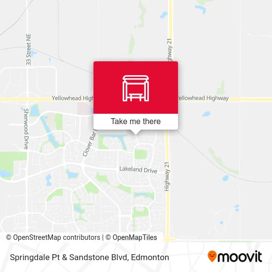 Springdale Pt & Sandstone Blvd map