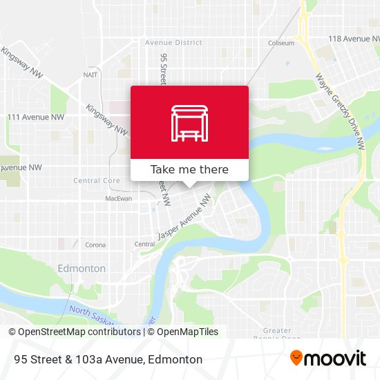 95 Street & 103a Avenue map