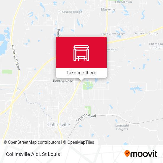 Collinsville Aldi map