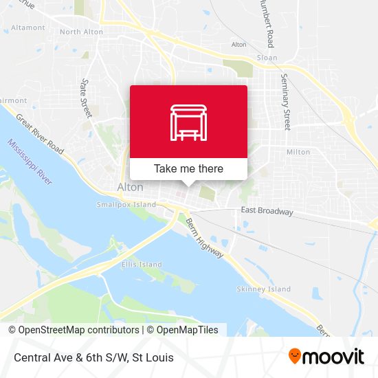 Central Ave & 6th S/W map