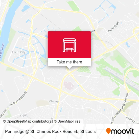 Pennridge @ St. Charles Rock Road Eb map