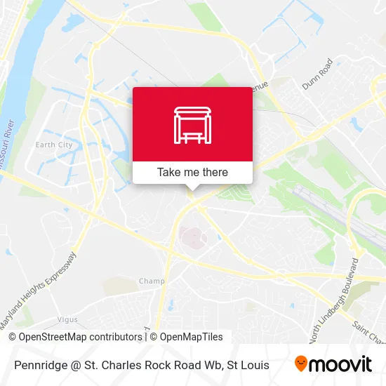 Pennridge @ St. Charles Rock Road Wb map