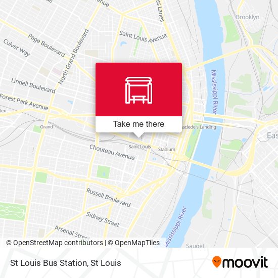 St Louis Bus Station map