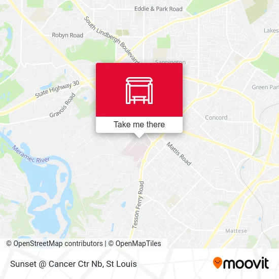 Sunset @ Cancer Ctr Nb map