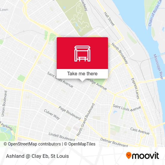 Ashland @ Clay Eb map