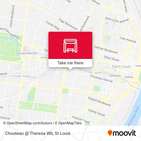 Chouteau @ Theresa Wb map